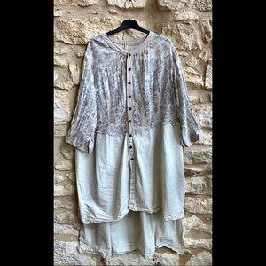 Magnolia Pearl Block Print Sybeal Chemise Dress